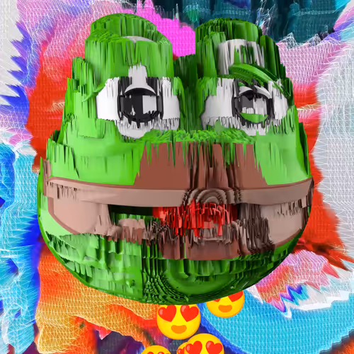 Glitching Pepe In A Glitchscape No2