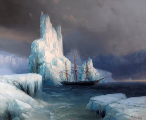 Icebergs in Antarctic. 1870