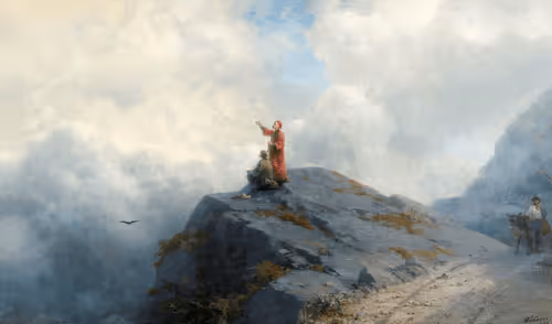 Dante and an Artist in the Mountains. 1883