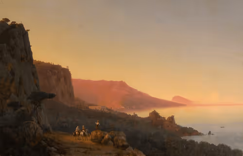 Everning in Crimea. Yalta. 1848