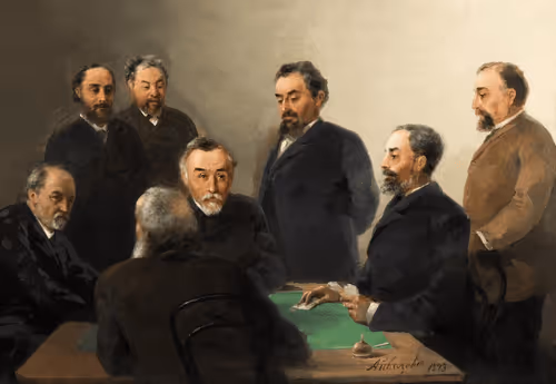 I.K.Aivazovsky among his Friends. 1893