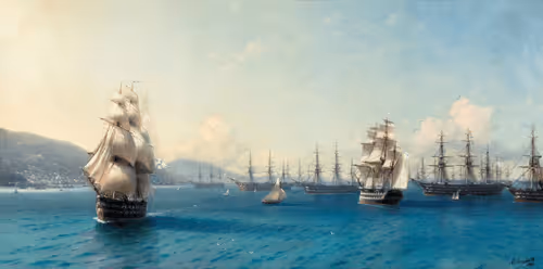 The Black Sea Fleetbefore the Crimean Warin Feodosia. 1890