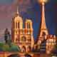 Notre Dame and Eiffel Tower #3