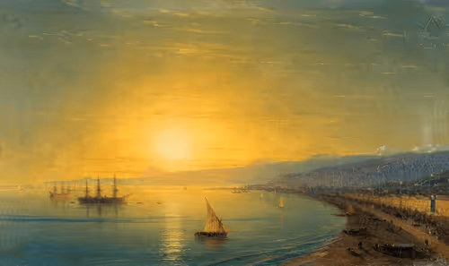 Sunset near the Nice. 1845
