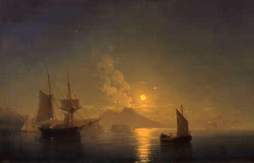 The Gulf of Naples at Night. 1850