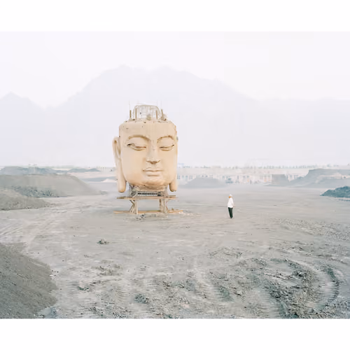 A Buddha Head in a coalfield, Ningxia, 2011