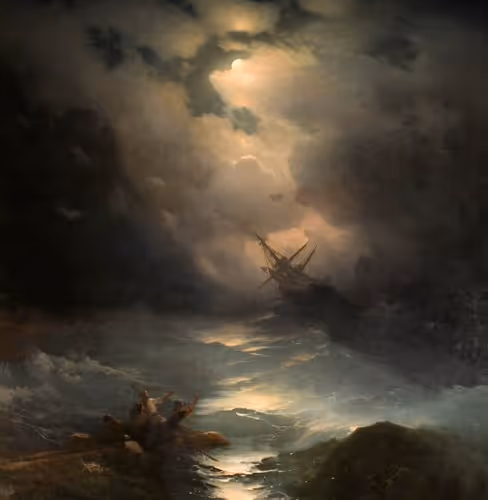 Storm in the North Sea. 1865