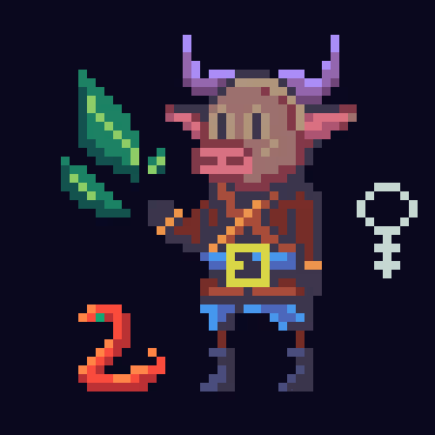 Hedge Wizard Brown Cow of the Grotto