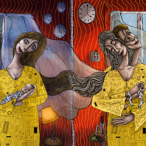 Awakening of the beautiful women
