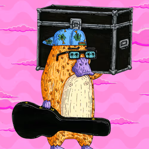 Petey the roadie platypus