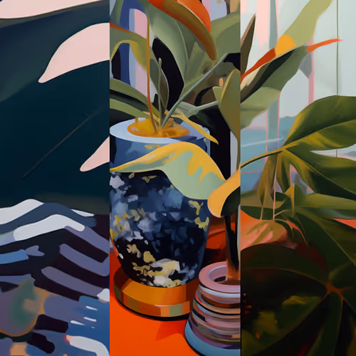 Verdant Fragments: A Flourishing Mosaic