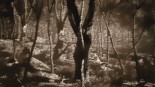 Ink Wash Grove  Gold