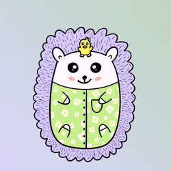 Mini Fluffy Hedgehog #365