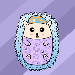 Mini Fluffy Hedgehog #735