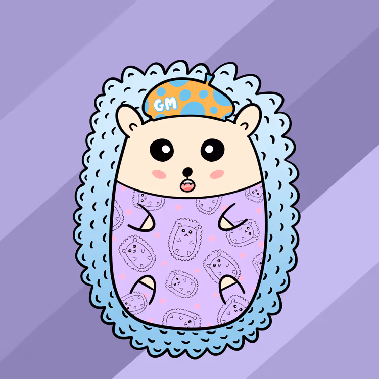 Mini Fluffy Hedgehog #735