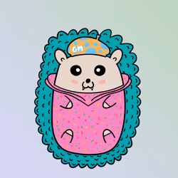 Mini Fluffy Hedgehog #60