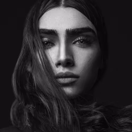 Black and white portrait V2