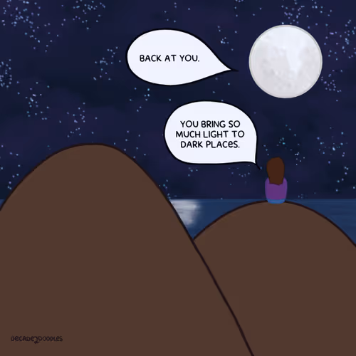 Conversations with the Moon Open Edition by Decade2Doodles