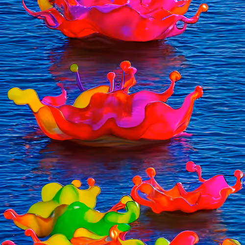 Glass on water