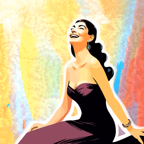 Maria's Melodic Jubilation: A Symphony in Color