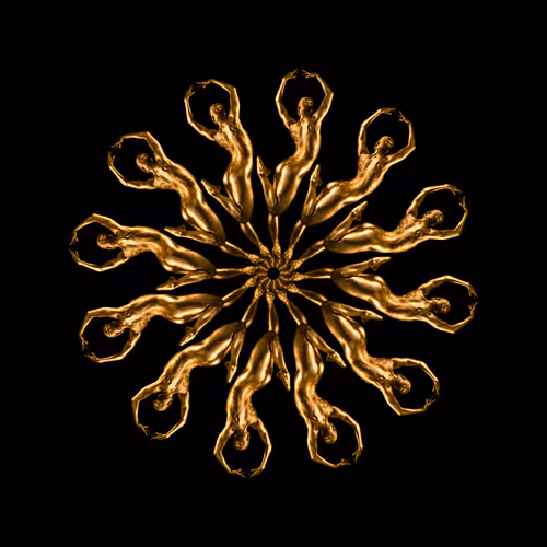Golden Ballerina Body Mandalas