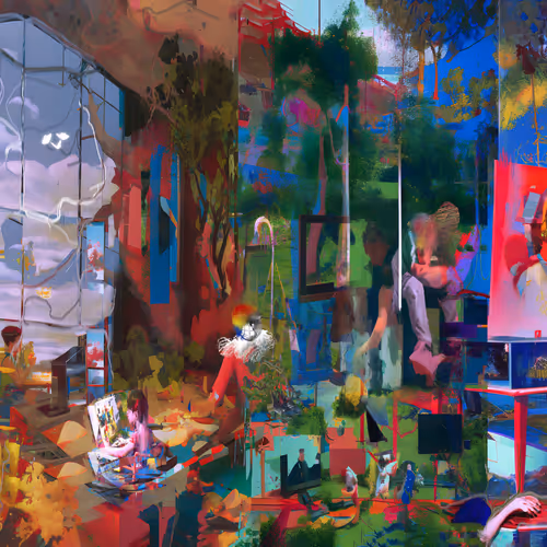Artists come up with a concept for work
