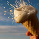 Vanilla ice cream explodes