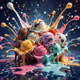 Ice cream explosion