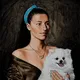Lady with Pomeranian