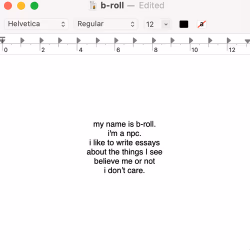 b-roll essays