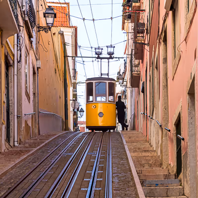 Tram With Man by Pam Voth