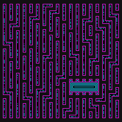 Neon Crypto Circuit Boards