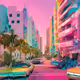 Glitched Art Deco Miami