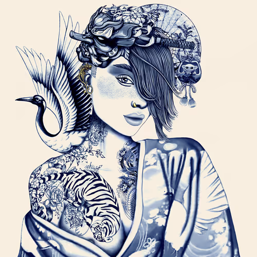 LINE IN BLUE