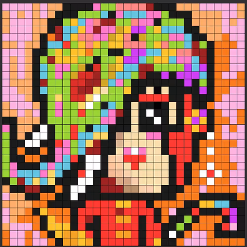 Cute Monkey Pixel