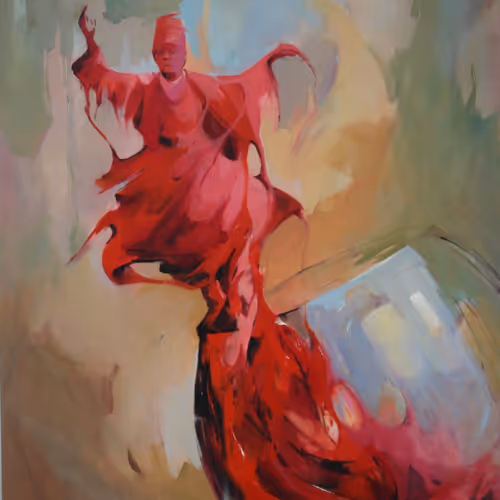 RUMI on Canvas by RAHILEH ROKHSARI