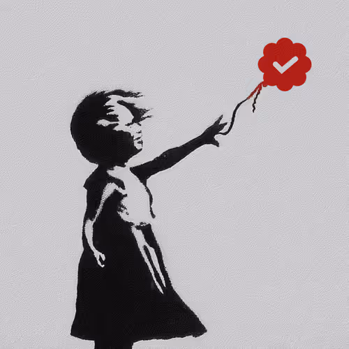 Girl with Verified Balloon