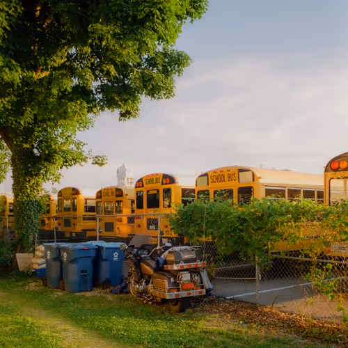 Behind the Buses