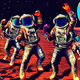 astronaut dance party