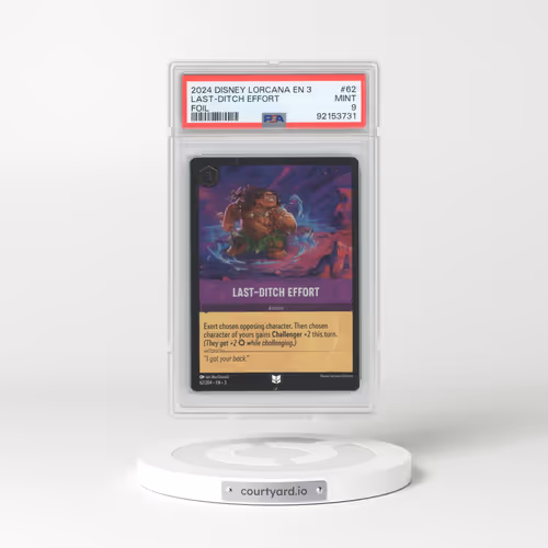 2024 Disney Lorcana EN 3-Into the Inklands #62 Last-Ditch Effort - Foil (PSA 9 MINT)