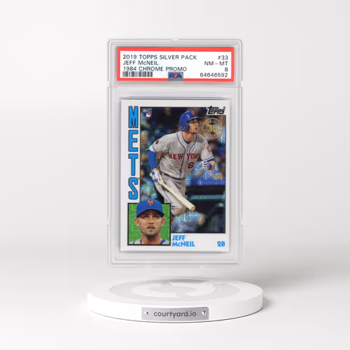 2019 Topps Silver Pack 1984 Chrome Promo #33 Jeff McNeil (PSA 8 NM-MT)