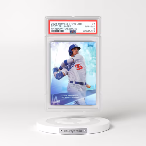 2020 Topps X Steve Aoki #2 Cody Bellinger - Rainbow Foilboard (PSA 8 NM-MT)