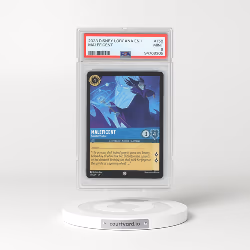 2023 Disney Lorcana EN 1-the First Chapter #150 Maleficent - Sinister Visitor (PSA 9 MINT)