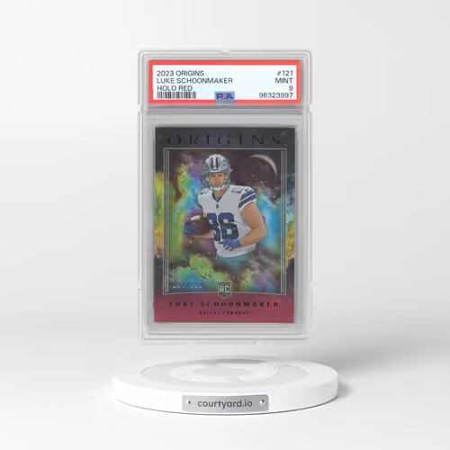 2023 Panini Origins #121 Luke Schoonmaker - Holo Red (PSA 9 MINT)