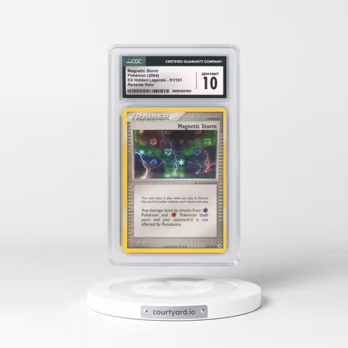 2004 EX Hidden Legends #91 Magnetic Storm - Holo (CGC 10 GEM MINT)