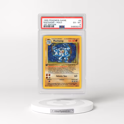 1999 Base Set #8 Machamp (With Shadow) - 1st Edition Holo (PSA 6 EX-MT)