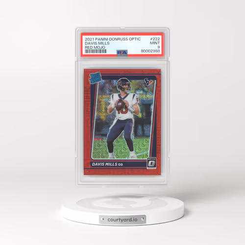 2021 Panini Donruss Optic #222 Davis Mills - Red Mojo (PSA 9 MINT)