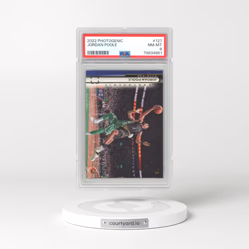2022 Panini Photogenic #127 Jordan Poole (PSA 8 NM-MT)