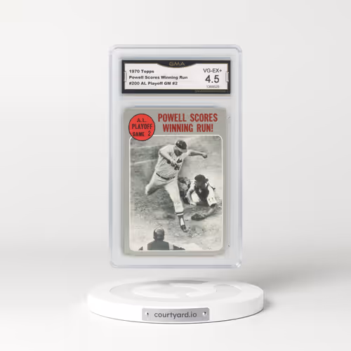 1970 Topps #200 Powell Scores Winning Run - AL Playoff Game #2 (GMA 4.5 VG-EX+)