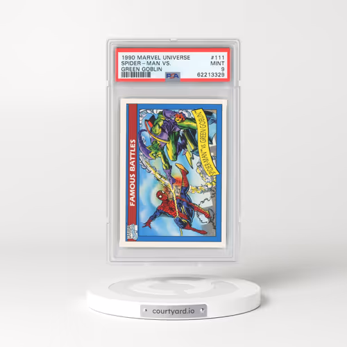 1990 Marvel Universe #111 Spider-Man VS. Green Goblin (PSA 9 MINT)